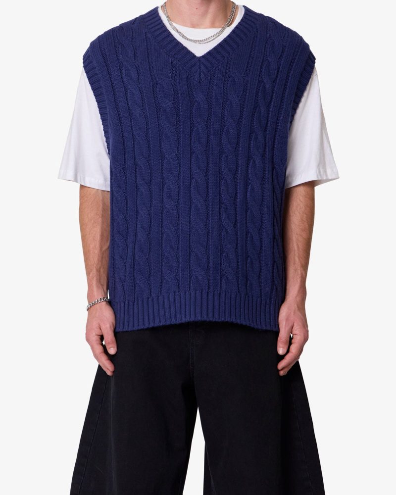 Knit Vest - Navy