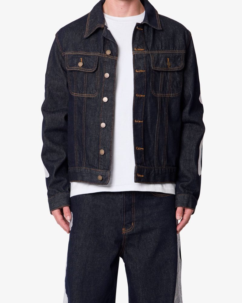 Raw Skeleton Trucker Jacket - Rinsed Indigo