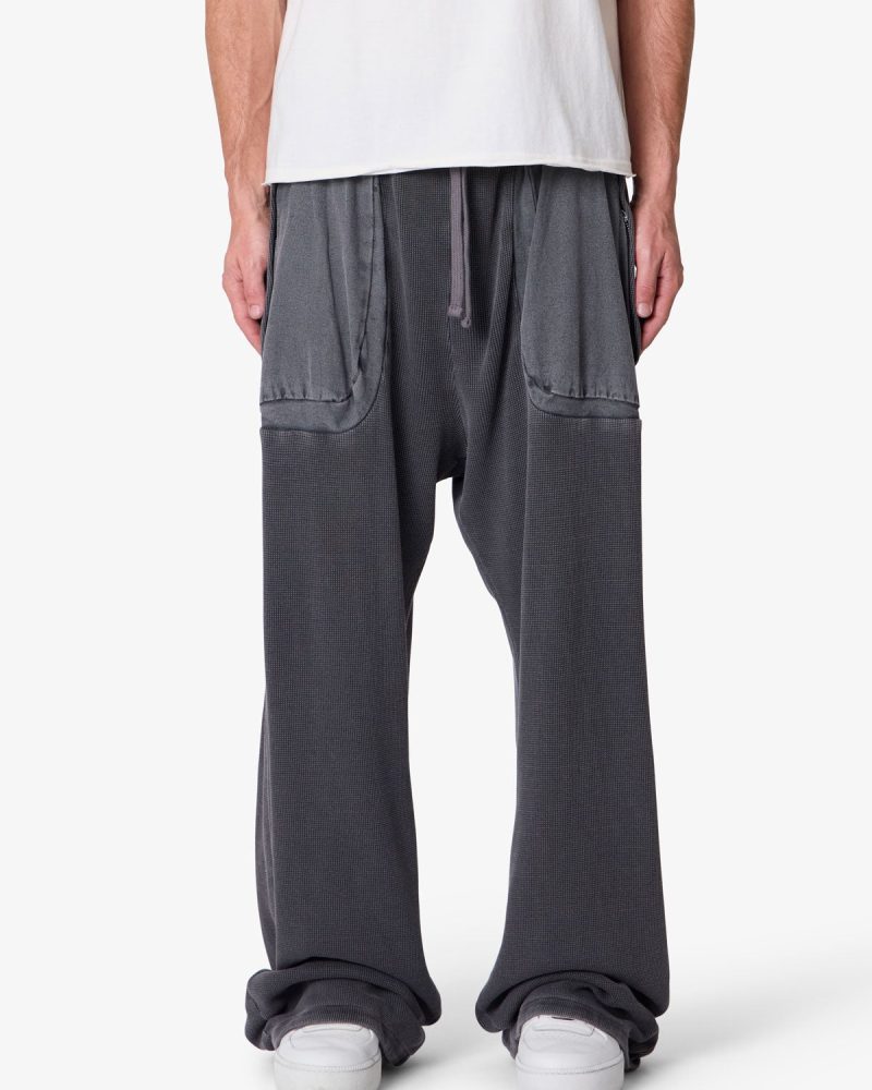Thermal Cargo Sweatpants - Grey