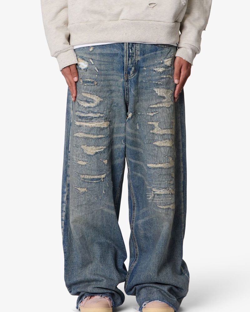 Ultra Repaired Rave Denim - Washed Blue