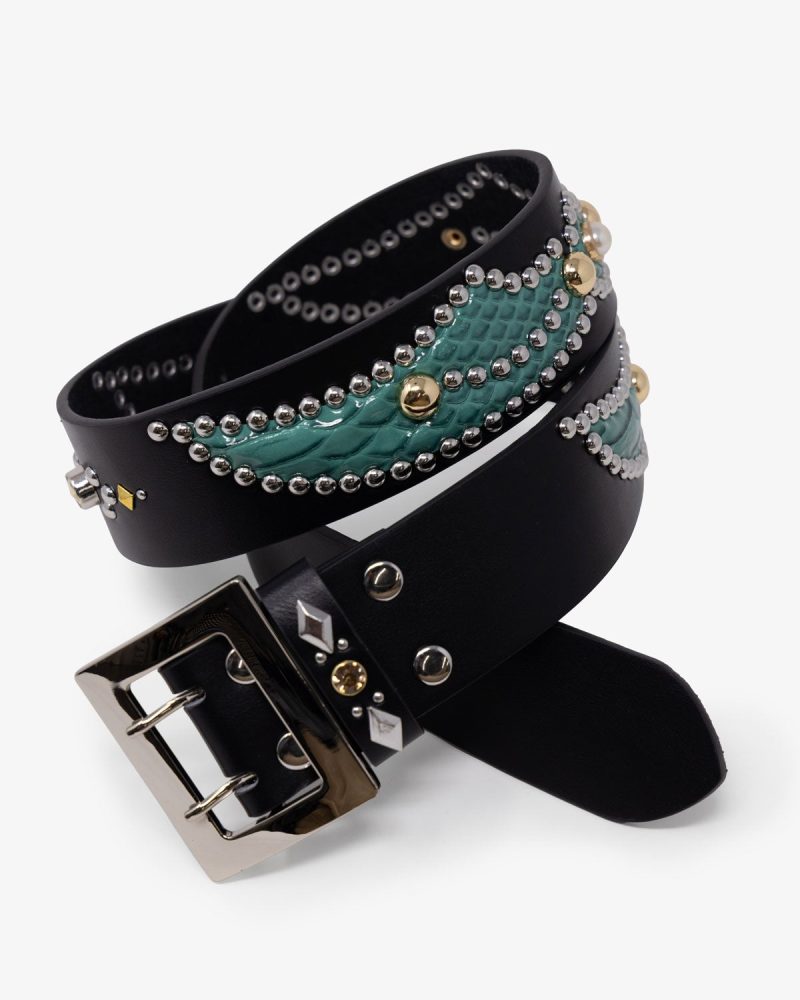 Vintage Python Belt - Black