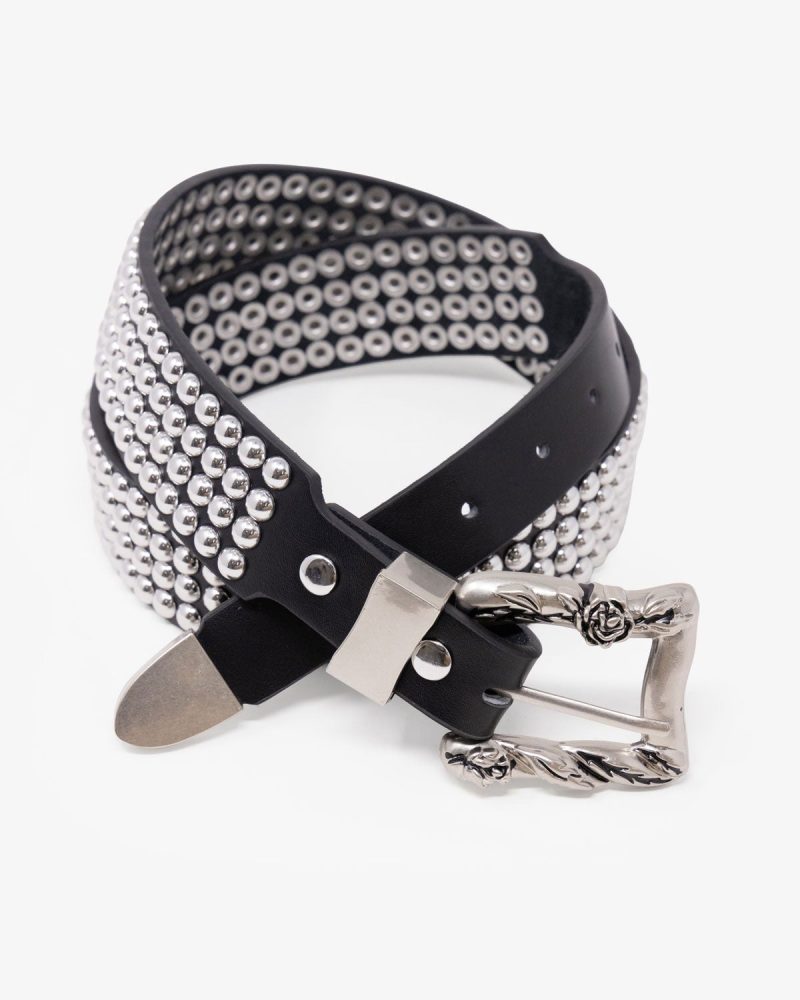 Vintage Studded Belt - Black